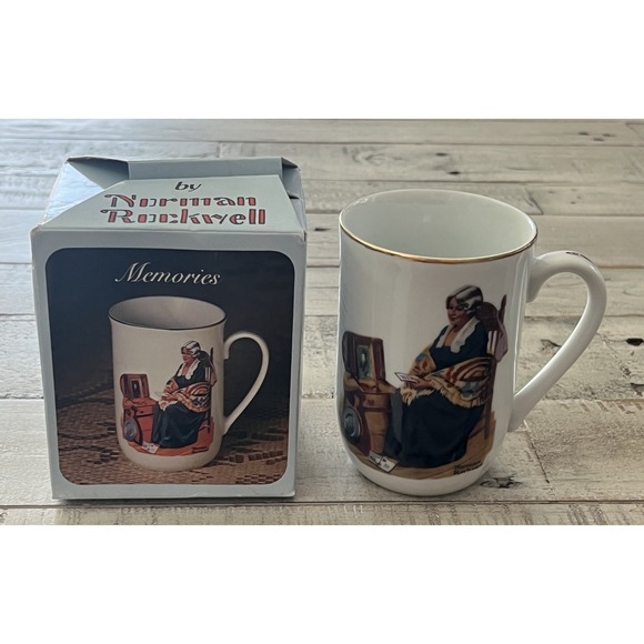 Norman Rockwell‎ Vintage Collectible Mugs - Memories and Bedtime New In the Box - Picture 2 of 15